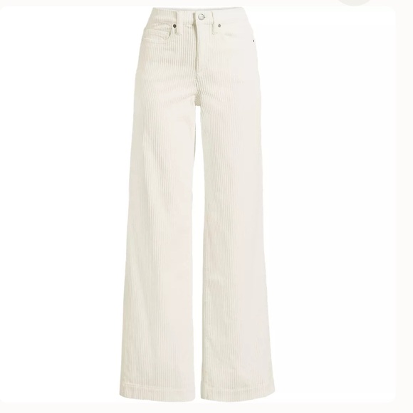 Women’s Corduroy Wide leg Plus size 18W Ivory Pants - Picture 2 of 10